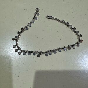 Vintage Me&Ro Silver Disc Anklet